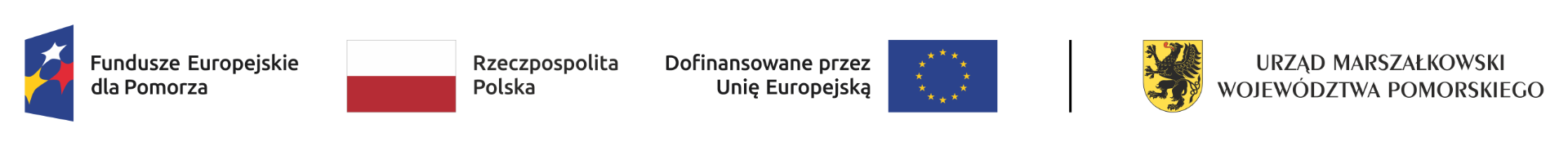 Fundusze Europejskie dla Pomorza, Rzeczpospolita Polska, Dofinansowane przez Unię Europejską, Urząd Marszałkowski Województwa Pomorskiego